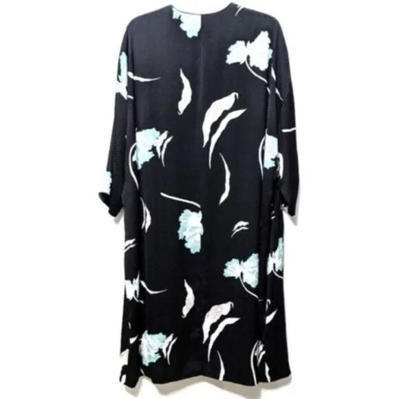 NWT 1.STATE Twilight Satin Leaf Duster Kimono L - Picture 6 of 9